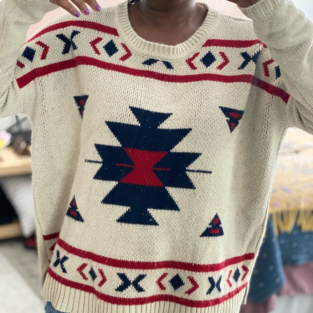 F21 Printed Winter Sweater